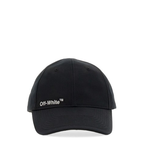 off-white baseball hat with logo