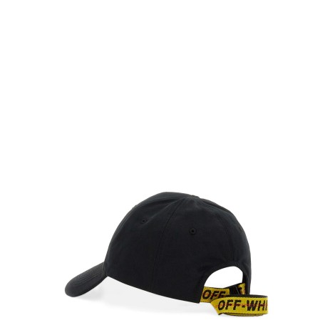 off-white baseball hat with logo