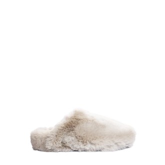 LA ROSE furry slippers kaky
