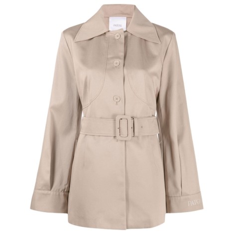 PATOU belted button-up jacket