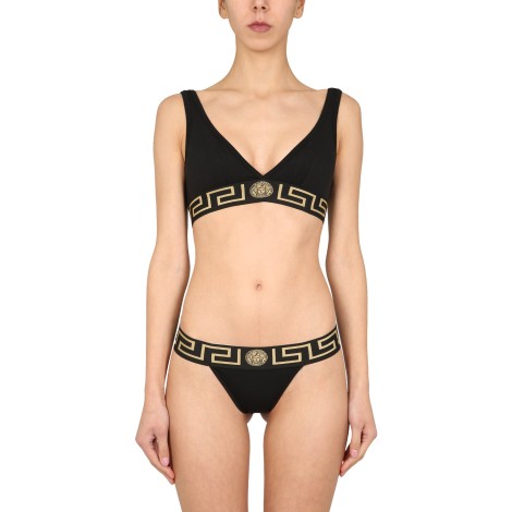 versace bralette with greek border
