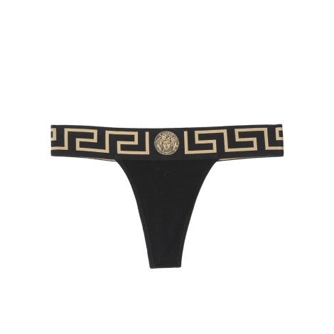 versace thong with greek