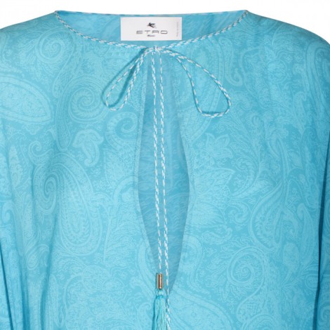 Etro - Light Blue Viscose Kaftan