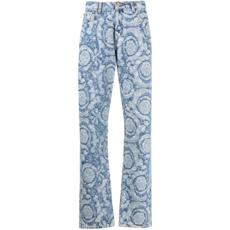 Versace `Barocco` Print Jeans
