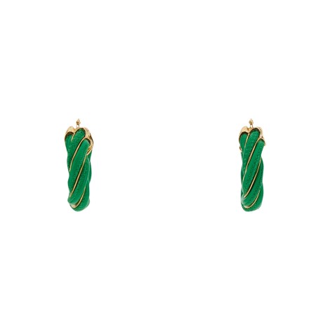 bottega veneta twist hoop earrings