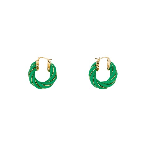 bottega veneta twist hoop earrings
