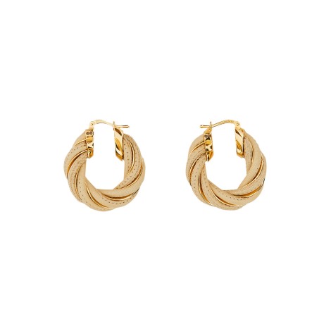 bottega veneta twist hoop earrings