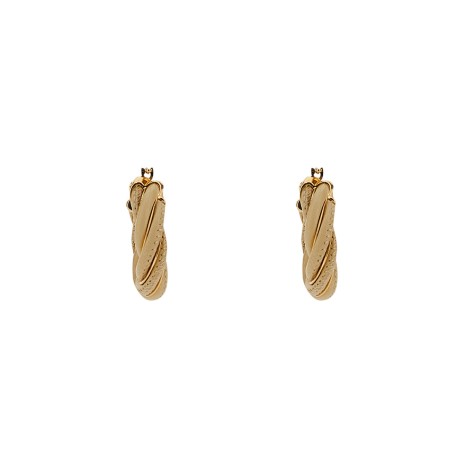 bottega veneta twist hoop earrings