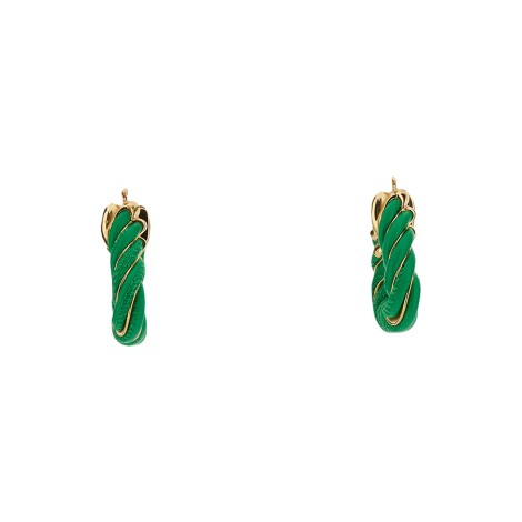 bottega veneta triangular twist hoop earrings