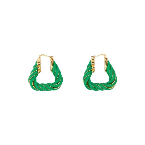 bottega veneta triangular twist hoop earrings