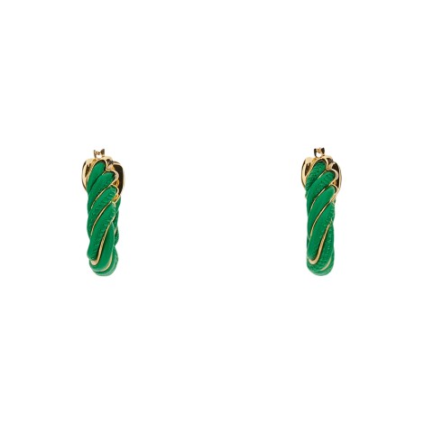 bottega veneta triangular twist hoop earrings