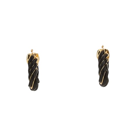 bottega veneta triangular twist hoop earrings
