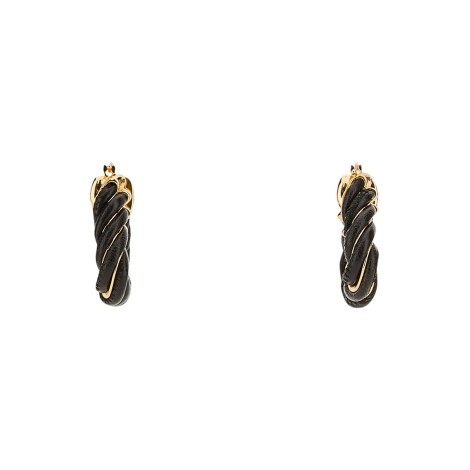 bottega veneta triangular twist hoop earrings