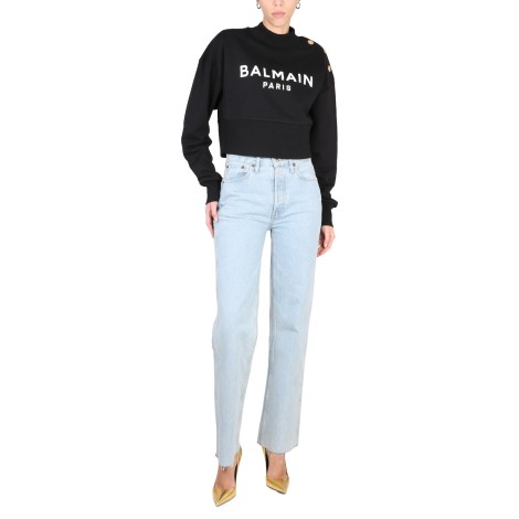 balmain sweatshirt with logo print