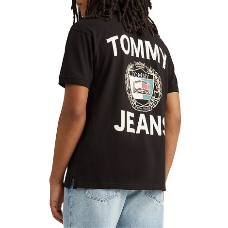 Tommy Jeans Polo Maniche Corte Uomo Black