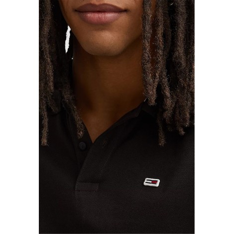 Tommy Jeans Polo Maniche Corte Uomo Black