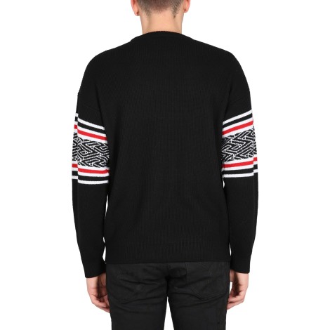 versace jacquard jersey with medusa stripes
