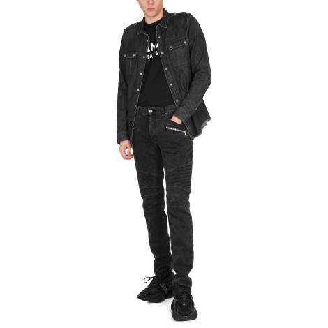 balmain denim shirt