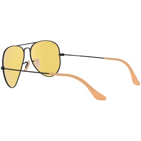 Aviator Washed Evolve RB3025 black and yellow