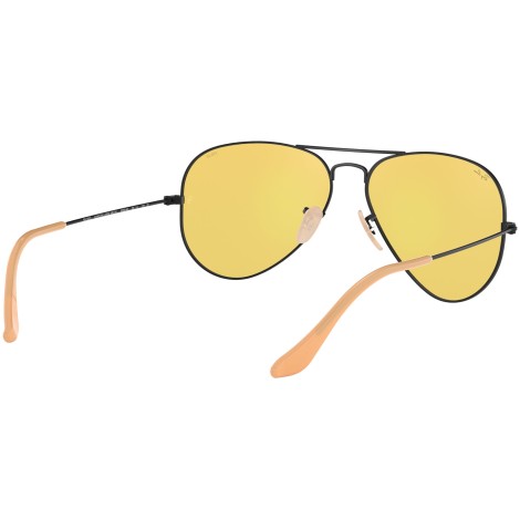 Aviator Washed Evolve RB3025 black and yellow