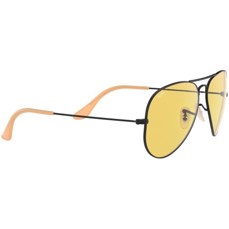 Aviator Washed Evolve RB3025 black and yellow
