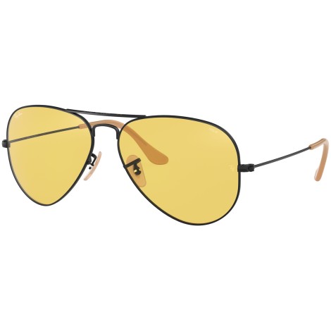 Aviator Washed Evolve RB3025 black and yellow