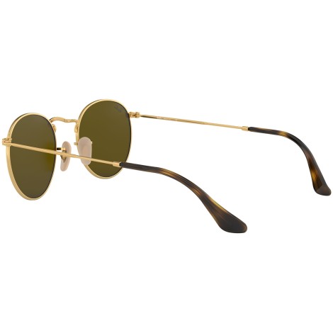 Round Flat Lenses RB3447N gold blue