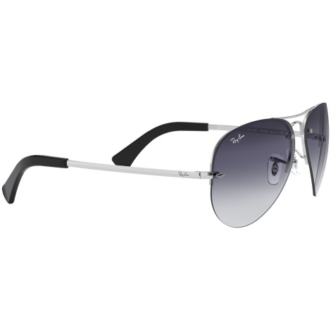 Aviator Large Metal RB3449 semi rimless silver