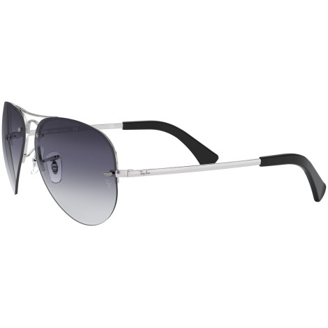 Aviator Large Metal RB3449 semi rimless silver
