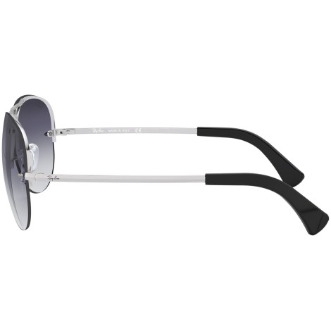 Aviator Large Metal RB3449 semi rimless silver