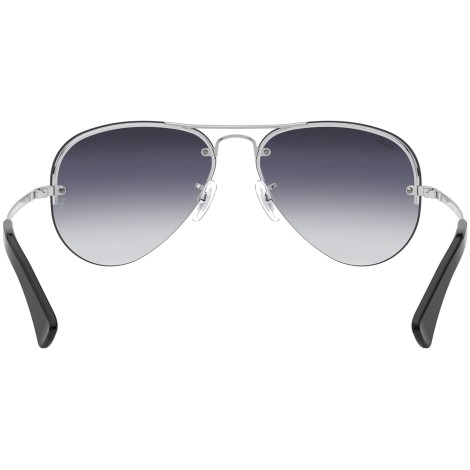 Aviator Large Metal RB3449 semi rimless silver