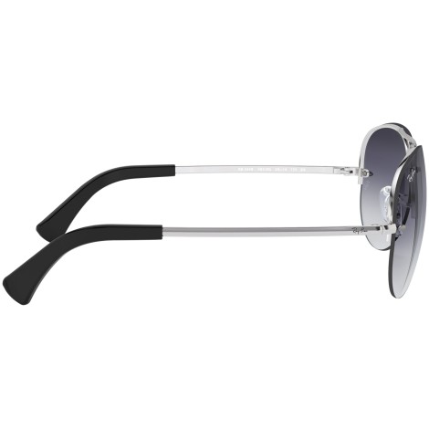 Aviator Large Metal RB3449 semi rimless silver