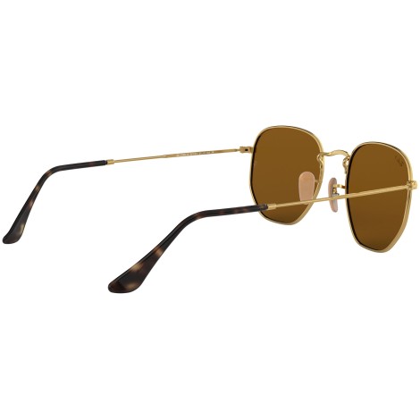 Hexagonal Flat Lenses RB3548N gold brown