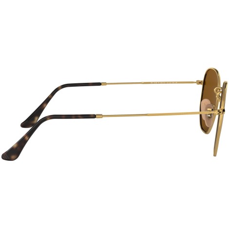 Hexagonal Flat Lenses RB3548N gold brown