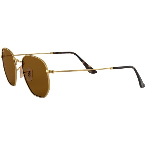 Hexagonal Flat Lenses RB3548N gold brown