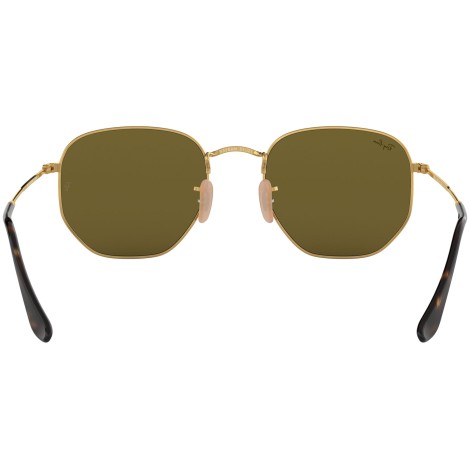Hexagonal Flat Lenses RB3548N gold light blue