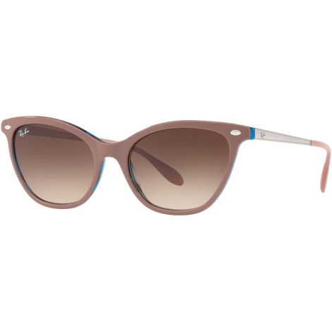 RB4360 123513 top light brown on havana blue