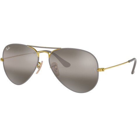 Aviator Large Metal RB3025 9154AH matte grey on arista