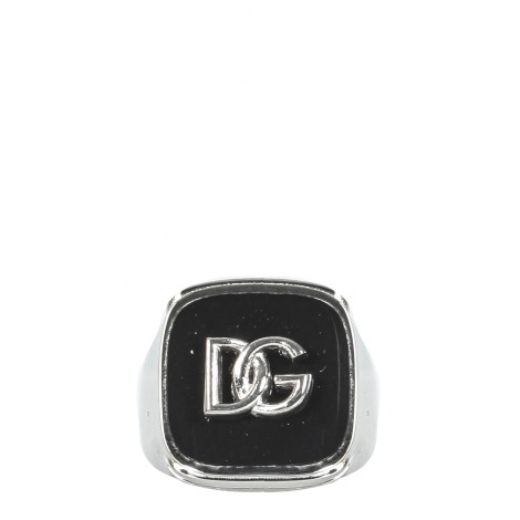 dolce & gabbana enamel and logo ring