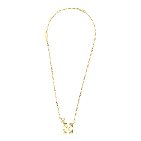 off-white double arrow logo necklace