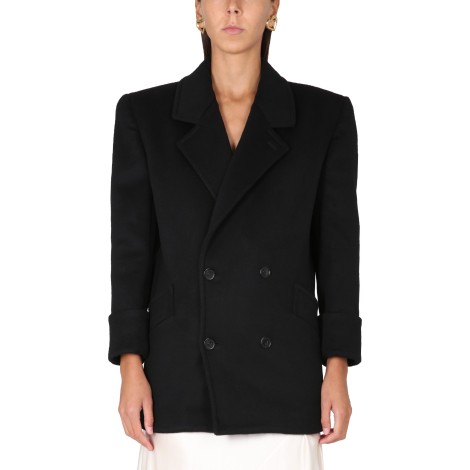 saint laurent double-breasted coat