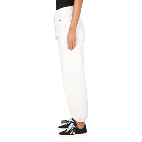 off-white jogging pants with logo