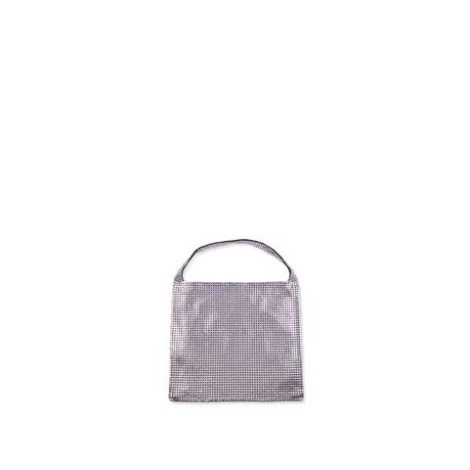 MINI BORSAenbsp;A TRACOLLA "PIXEL" IN RETE METALLICA IN ALLUMINIO COLOR ARGENTO DONNA 