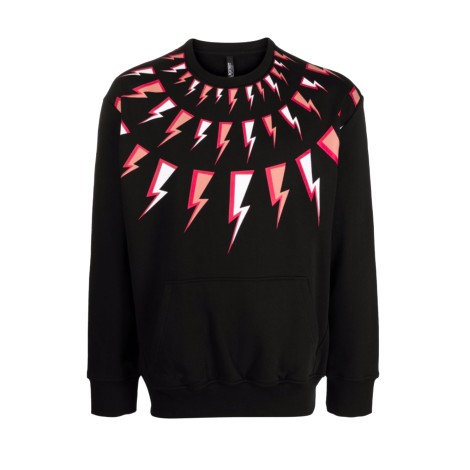 NEIL BARRETT Felpa Fair Isle Comic Bolts