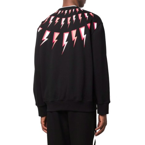 NEIL BARRETT Felpa Fair Isle Comic Bolts