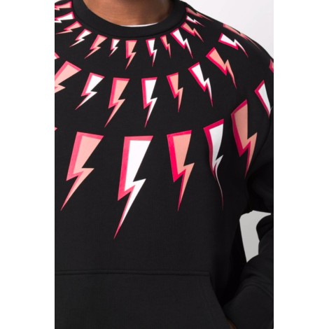 NEIL BARRETT Felpa Fair Isle Comic Bolts