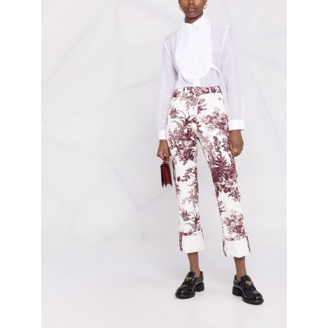 ERDEM 6277pefd white/burgundy