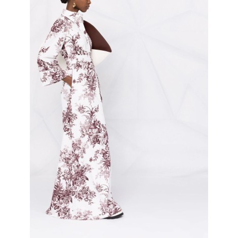 ERDEM 21623pefp white/burgundy