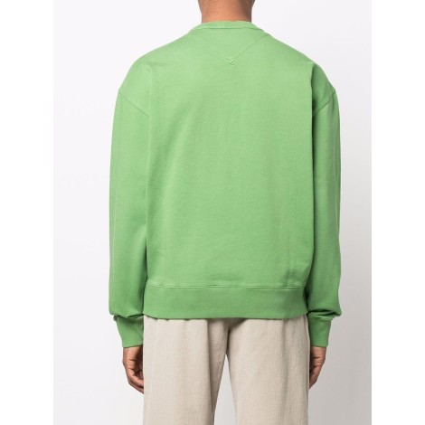 KENZO Felpa in cotone biologico verde con stampa bandana