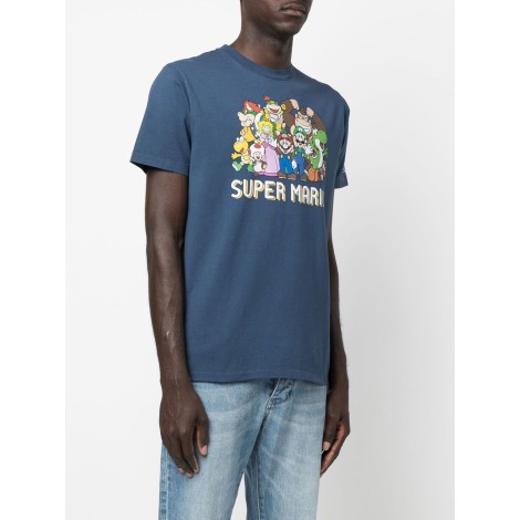 MC2 T-shirt blu con stampa grafica 